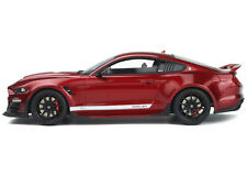 2021 Shelby Super Snake Coupe Red Metallic with White Stripes 1/18 Model Car by 