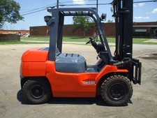 Toyota 7Fdu35 8000 lbs Diesel Forklift Pneumatic Tires Triple Mast 187"