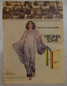 Virginia Slims Cigarettes Vintage revista anuncio impreso modelo 1970’s 1977 raro difícil de encontrar - Imagen 1 de 4