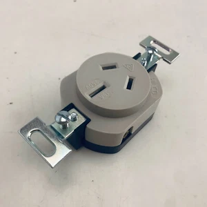 CLIPSAL  FOS106/15-GY Single switch socket outlet 3 flat pin 15A 250VAC grey - Bild 1 von 1