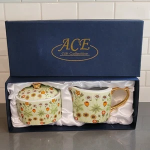 William Morris Arts & Crafts Collection Daisy Sugar Bowl and Creamer Set Floral - Bild 1 von 8