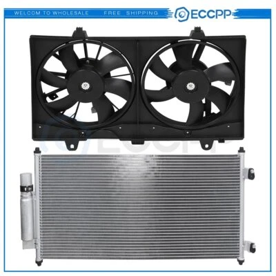 Electric AC Condenser Cooling Fan Kit For 2007 2008 2009-2012 Nissan Sentra Foto 1 de 4