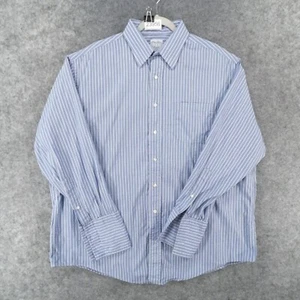 Vintage Brooks Brothers Makers Shirt Mens 17-4 Button Up Blue White Striped USA - Picture 1 of 12