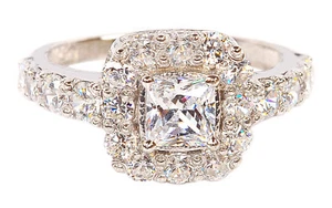 2.95 Carat 925 Sterling Silver Princess Cut Solitaire Anniversary Ring - Picture 1 of 7