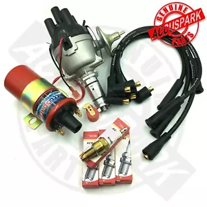 Land Rover 53-76 25D AccuSpark Ultimate Distributor Performace Pack Black leads - Picture 1 of 9