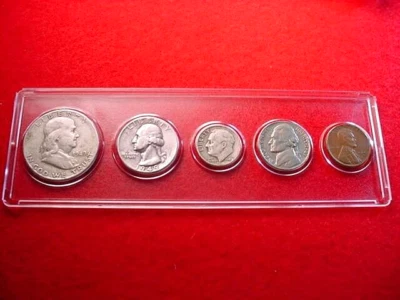 1949-S SAN FRANCISCO 5 COIN MINT SET 90% SILVER KEY DATE COINS!! #20 - Image 1 of 4