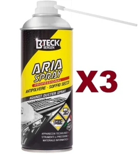 3PCS BERGEN BTECK AIR COMPRESSED SPRAY PROFESSIONAL 400ML PC DUST KEYBOARDS - Picture 1 of 3