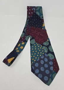 Cravatta collo VINTAGE Paolo Gucci ITALIA uomo bordeaux color verde acqua geometrica 100% seta usata in ottime condizioni - Foto 1 di 6