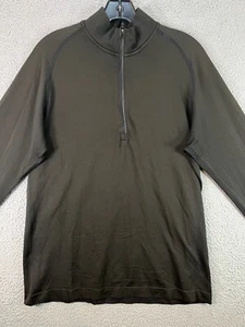 Lululemon Sweatshirt Mens Medium Black SLIM FIT Metal Vent Tech 1/2 Zip Pullover - Picture 1 of 11