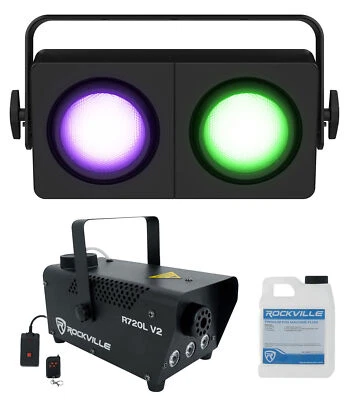 Chauvet DJ SHOCKER P2 RGBA+WW LED DMX Dual Zone Party Stage Blinder Light+Fogger - Image 1 of 4