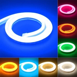 5/10/15/20M LED Neon Strip Lights Flexible Rope Tube Tape Lamp Home DIY Outdoor - Picture 1 of 18
