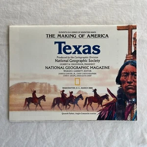 National Geographic March 1986 Map History The Making of America Texas - Picture 1 of 2