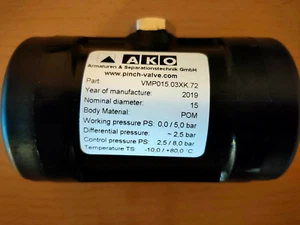 AKO Pinch Valve DN 15mm - VMP015.03XK.72 - Picture 1 of 2