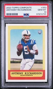 2023 Topps Composite #353 Anthony Richardson Rookie GEM MINT PSA 10 - Bild 1 von 2