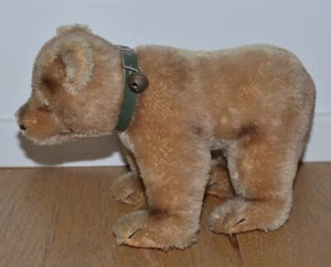 Antique Circa 1900 Standing Brown Bear with Original Leather Collar Steiff? - Picture 1 of 5