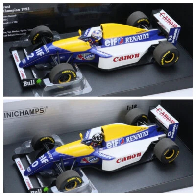 MINICHAMPS 1:18 1993 F1 WILLIAMS RENAULT Nr0 DAMON HILL /Nr2 ALAIN PROST Car - Image 1 of 4