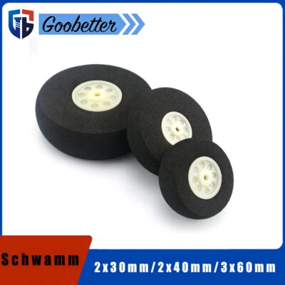 Flugzeug Leichträder Leichtrad Schwammrad für DIY 2x30 mm 2x40 mm 3x60 mm - Bild 1 von 4