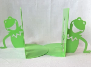 Kermit The Frog Bright Green Bookends By Michael Graves Design Moller Sesame St - Picture 1 of 9