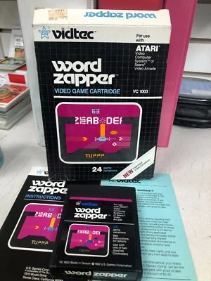 Word Zapper Atari 2600 7800 Vintage Complete Game Manual Works - Image 1 of 2