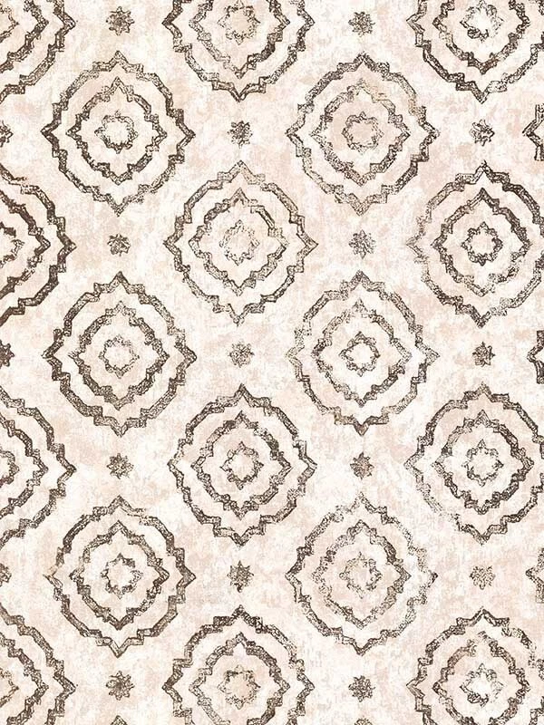 Papel de parede medalhão estrela ouro rosa A Street Prints 401986423 Uma - Imagem 1 de 1