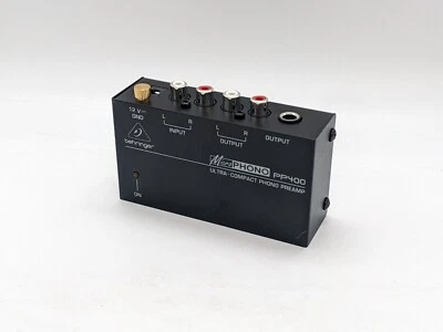 NO CABLE Behringer PP400 ultra-compact phono to line level turntable preamp - Image 1 of 4