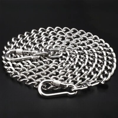 Stainless Steel Dog Tie Out Walk Trainning Heavy Duty Chain Pet Long Leash 59" - Image 1 of 4