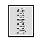 Land Rover Defender 110 (4 Door) Inspired Poster Print Art Generations Evolution