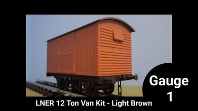 LNER 12 Ton Van Kit (Light Brown) - Gauge 1 - (Includes Troublesome Truck Face) - Image 1 of 4