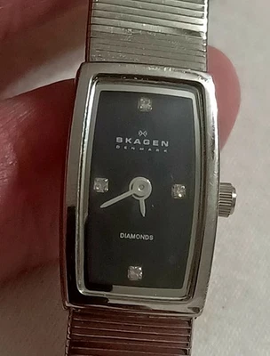 Slim & Elegant SKAGEN Diamonds Womens Watch #393SSSBD + Bonus Anne Klein Watch - Image 1 of 4