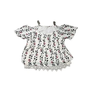 Blusa para mujer Skies Are azul blanca con estampado floral con tiras talla 2x - Imagen 1 de 5