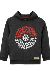 Pokémon Hoodie For Boys With Pokeball Design | Pikachu Kids Hoodies New! Size 8 - Picture 1 of 4