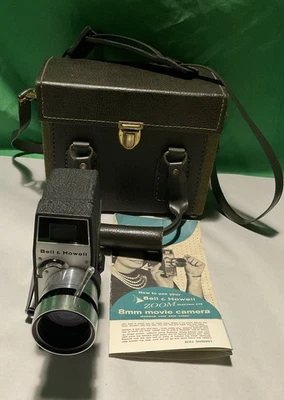 Cámara de película Bell & Howell 8 mm de colección con ojo eléctrico - sin probar - con estuche. Foto 1 de 4