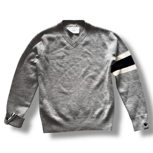 Maglione Thom Browne Thom Grigio Taglia M | Riga | Patch Gomito Scamosciato - Foto 1 di 20