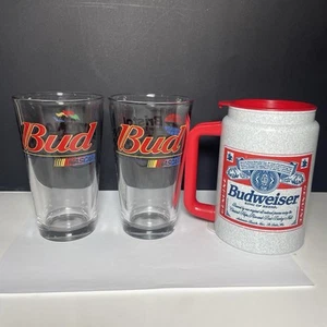 Tazza da viaggio NASCAR Bud Beer Glass Daytona Bristol Motor Speedway Budweiser con coperchio - Foto 1 di 8