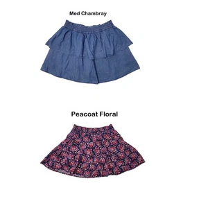 Gap Kids Girls Elastic Waistband Pull-On Comfortable Tiered Skort - Picture 1 of 6