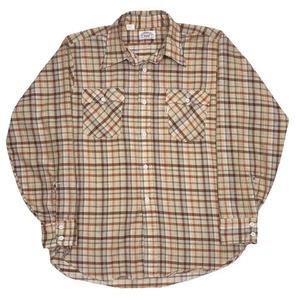 Vintage Levi's Western Shirt Men’s Size XL Brown Button Down White Tab USA Made - Picture 1 of 12