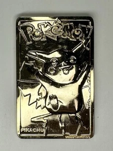 POKEMON Pikachu #25 23k Gold Plated Card Vintage 1999 Burger King Promo COA - Picture 1 of 2