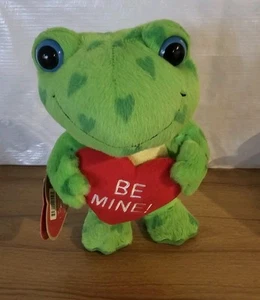 Hallmark Hearts A Hoppin' Frog Valentine's Day Plush Be Mine  Sound Motion  Z2 - Picture 1 of 5