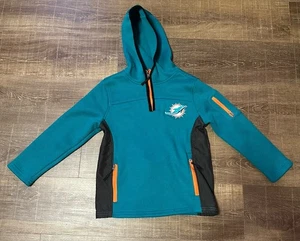 New Era Aqua Miami Dolphins 3rd Down Raglan Quarter-Zip Hoodie Youth Gr. 8 - Bild 1 von 9