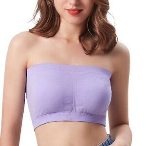 Female Bras Double Strapless Chest Wrap Detachable Padded Invisible Underwear BH