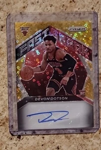 /10 CASE HIT RC 2020 PANINI PRIZM DEVON DOTSON ROOKIE GOLD FAST BREAK AUTO RARE - Picture 1 of 6