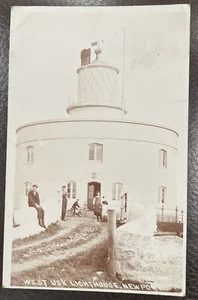 Vintage Postkarte RPPC WEST USK Leuchtturm, Newport - Bild 1 von 8