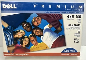 Dell Premium Photo Paper High Gloss 4x6" 100 Sheets - Picture 1 of 8