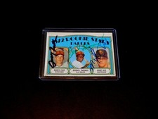 Darcy Fast Derrel Thomas Mike Ivie 1972 Topps Autographed by all 3 Padres Rookie