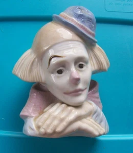 Vtg Clown Bust Head Paul Sebastian "Feelings" Llado Style Statue Figurine - Picture 1 of 2