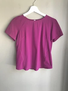 Lululemon Lightweight Stretch Running Short Sleeve Shirt In Magenta Purple size2 - Picture 1 of 11