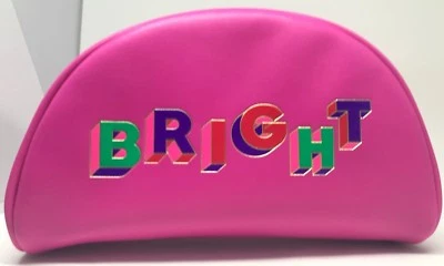 Bolsa de beleza maquiagem cosmética rosa quente brilhante Bath & Body Works meia lua viagem - Imagem 1 de 2