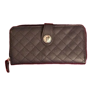 Stone Mountain Ludlow Navy SLG Zip Around Leather Clutch Wallet - SHIPS FREE - Picture 1 of 7