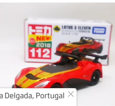 Tomica Lotus 3-Eleven 1st version #112 2018 TAKARA TOMY Japan NEW F/S diecast !! - Image 1 of 4