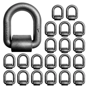 Paquete de 20 remolques de plataforma de alta resistencia de 1" con soldadura en anillo D forjado tipo largo 45000 libras - Imagen 1 de 7